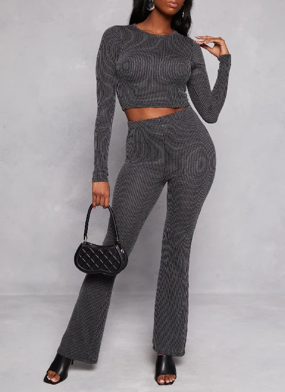 Almost Famous Ribbed Knit Long Sleeve Top