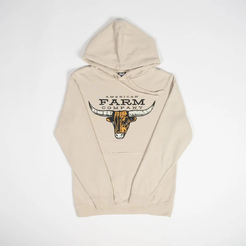 AFC Longhorn Washed Ivory Hoodie