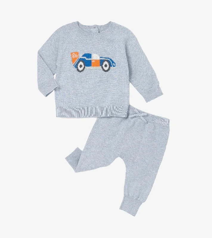 Baby Boys Little Racecar Pullover Sweater & Pants