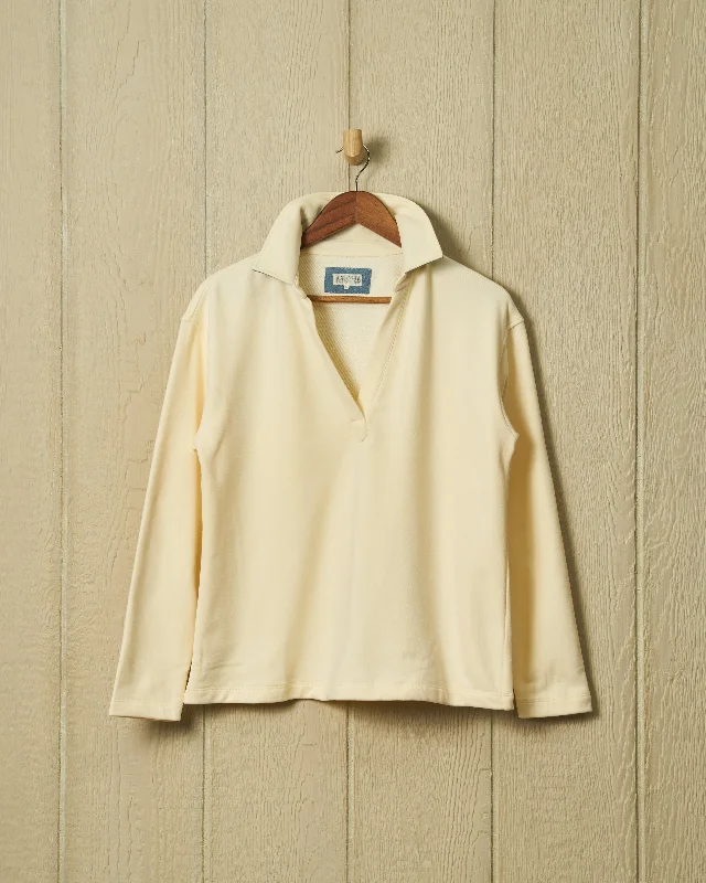 Inlet Pullover in Cream Loopback Terry