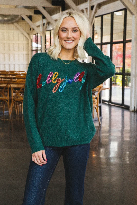 Holly Jolly Pullover Sweater, Green