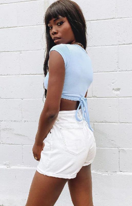 Charlee Crop Blue