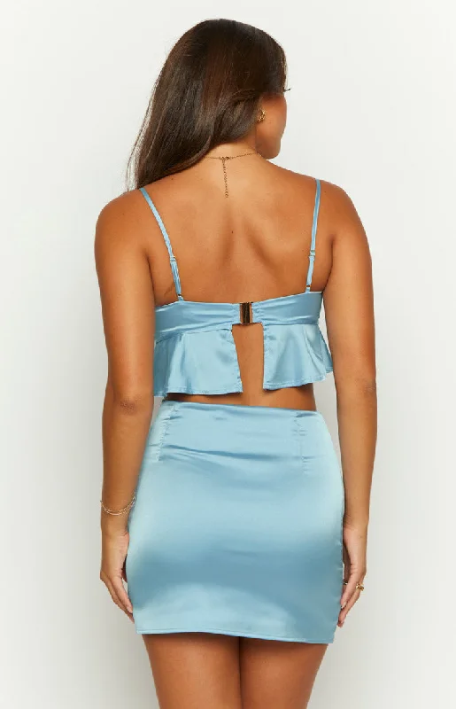 Emella Blue Crop Top