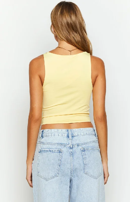 Tyrin Yellow Crop Top