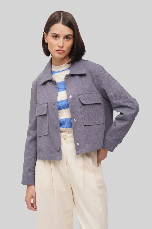 Cropped Jacket with Pocket Detail