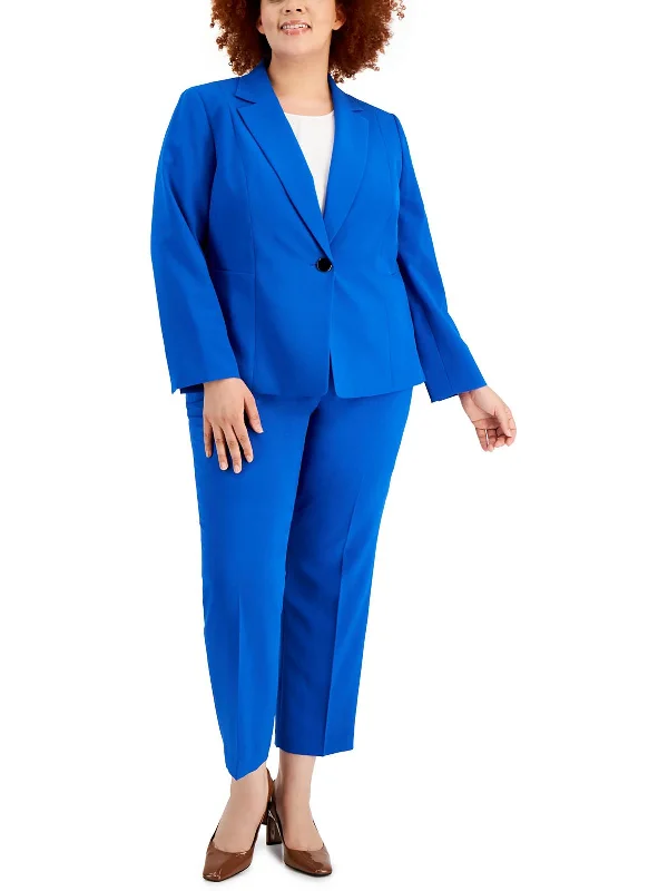 Plus Womens Crepe 2PC Pant Suit