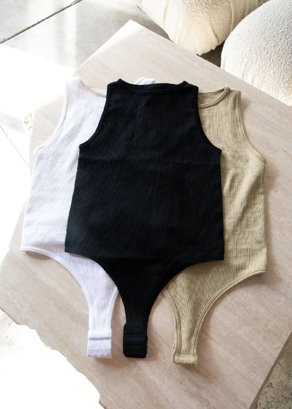 Ribbed Thong Bodysuit